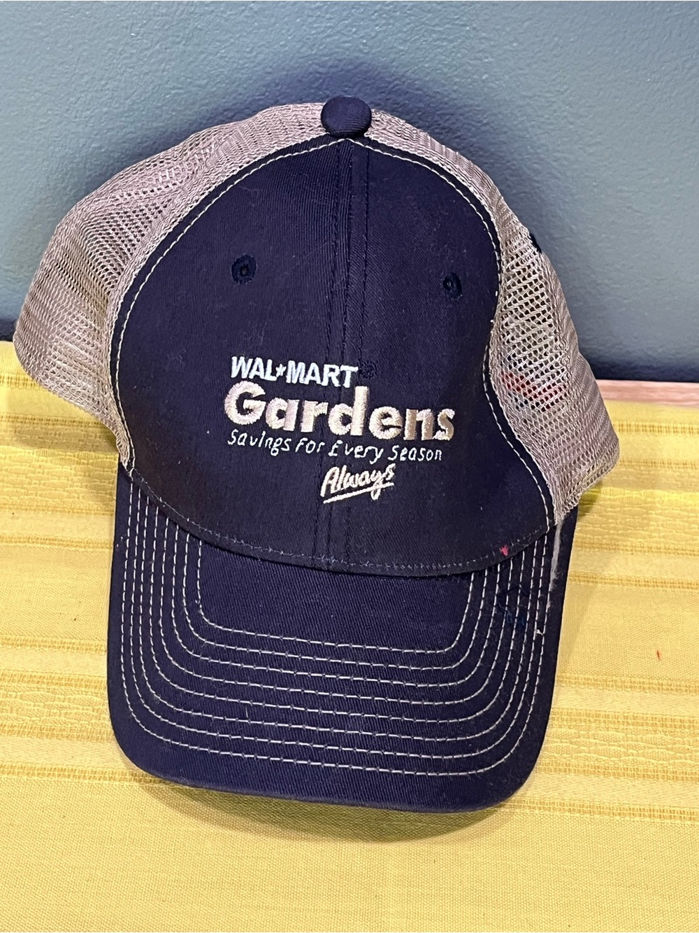 Vintage 90s Walmart Gardens Mesh Trucker Hat